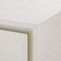 Banbury Sand White Grasscloth Chest corner closeup