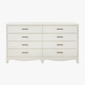Banbury Sand White Grasscloth Double Dresser