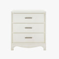 Banbury Sand White Grasscloth Side Table