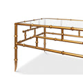 Barlow Gold Bamboo Cocktail Table closeup