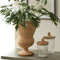 Barmouth Wicker Urn with faux greenery