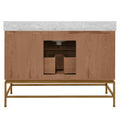 Bassett Burl Wood Vanity - 48" Wide back cutout