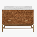 Bassett Burl Wood Vanity - 48" Wide