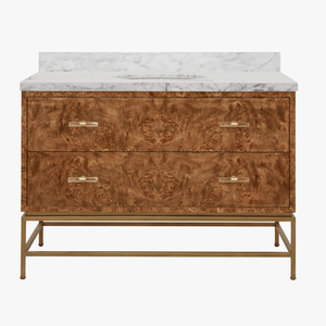 Bassett Burl Wood Vanity - 48" Wide