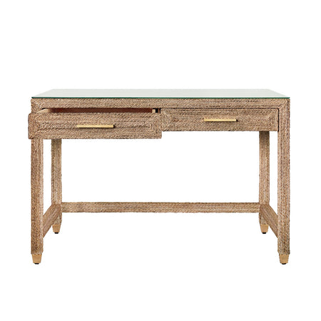 Bayview Woven Rope Desk -  two floating drawers