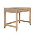 Bayview Woven Rope Desk with glass top