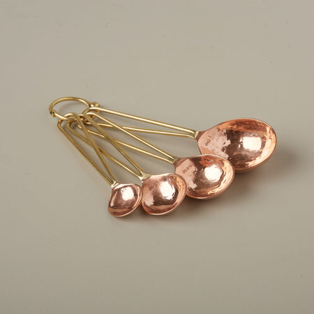 Hammered Copper Measuring Spoons from Dear Keaton