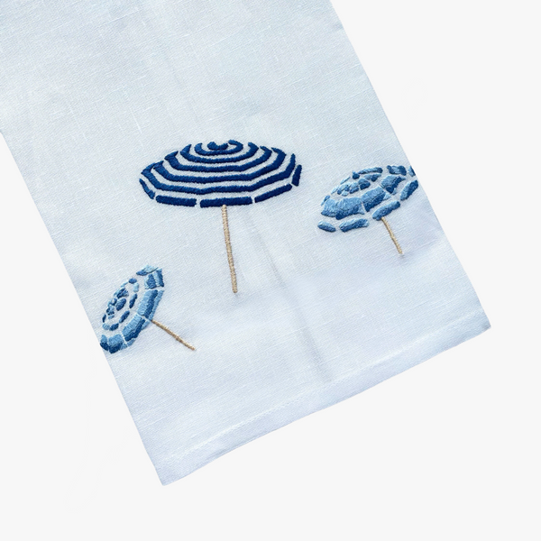 Beach Umbrella Embroidered Hand Towel