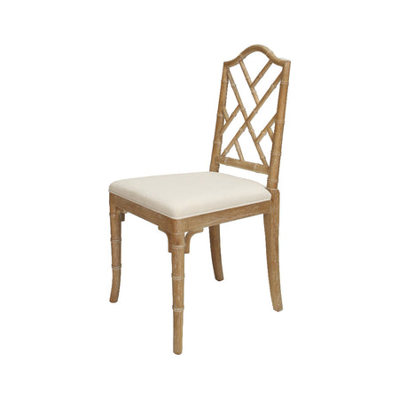 Bella Oak Fretwork Chair - turned bamboo frame