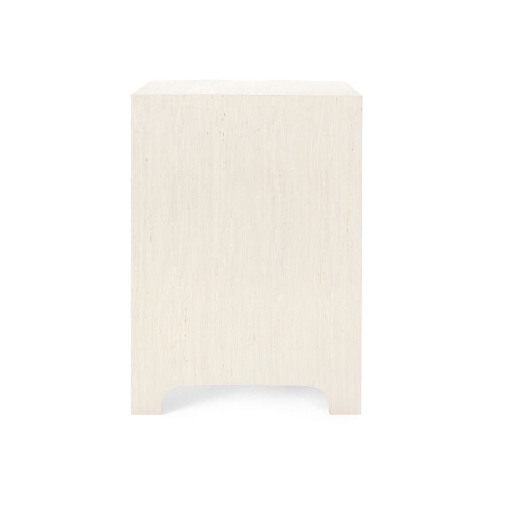 Biarritz Natural Grasscloth Side Table - finished back