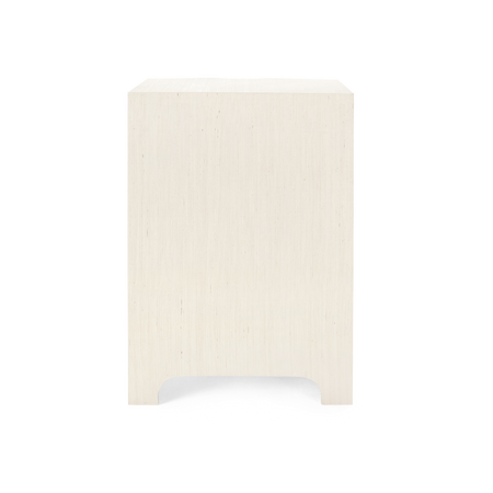 Biarritz Natural Grasscloth Side Table - finished back