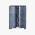 Biarritz Navy Grasscloth Side Table