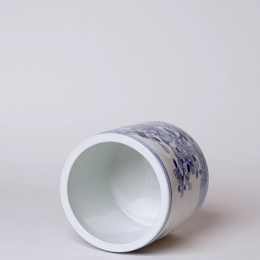 Bird on Flowering Branch Cachepot interior view