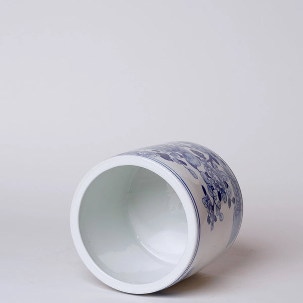 Bird on Flowering Branch Cachepot interior view