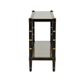 Black Cabana Cane Console Table Side View
