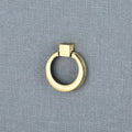 Blaine Large Grey Dresser Brass Ring Pull