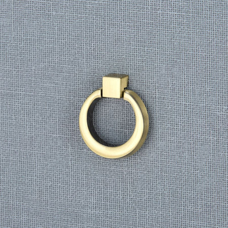 Blaine Large Grey Dresser Brass Ring Pull