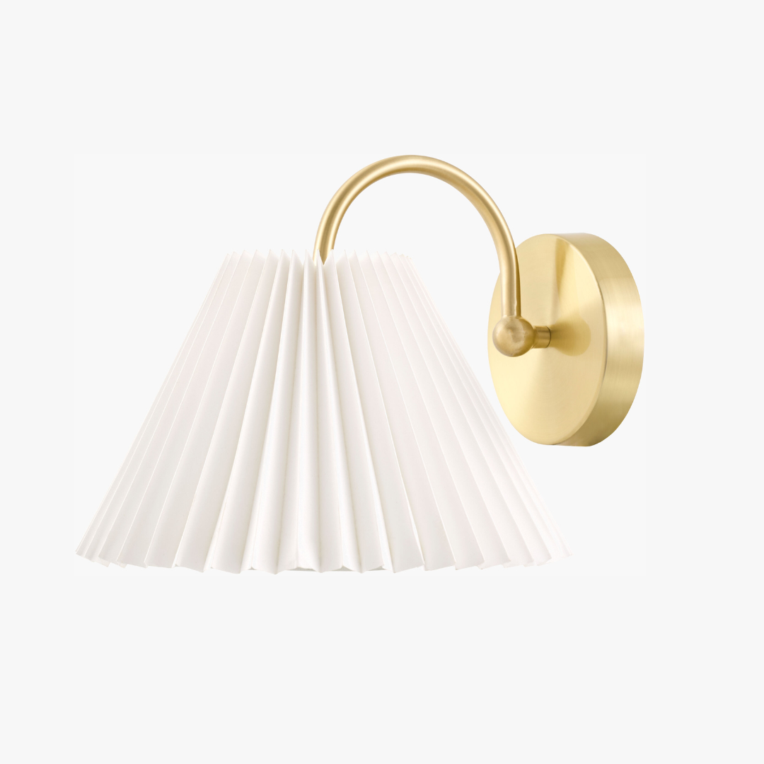 Blanche Pleated Wall Sconce by Dear Keaton