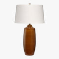Blanton Toffee Table Lamp - Linen Drum Shade