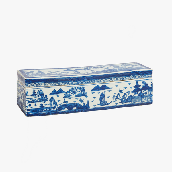 Blue Canton Porcelain Box