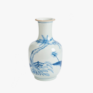 Blue Palm Mallet Vase