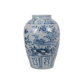Blue Bird and Flower Jar - Medium size