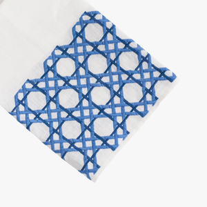 Blue Cane Embroidered Hand Towel