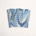 Blue Feather Marbleized Wastebasket - collapsed flat