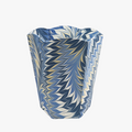 Blue Feather Marbleized Wastebasket