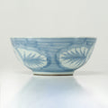 Blue Handpainted Freya Bowl - flower and leaf motif