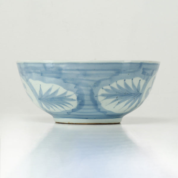 Blue Handpainted Freya Bowl - flower and leaf motif