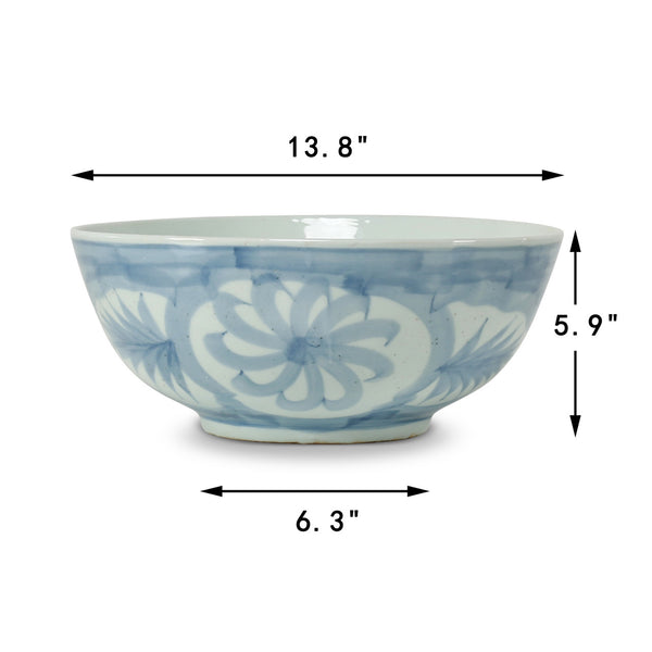 Blue Handpainted Freya Bowl dimensions