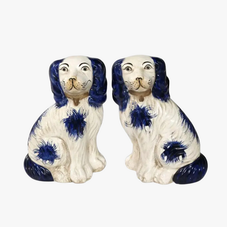 Blue Staffordshire Dogs