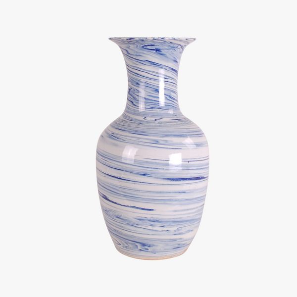 Blue Swirl Vase