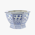 Blue Village Hexagon Planter