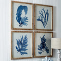 Blue Watercolor Coral Framed Prints styled in entry
