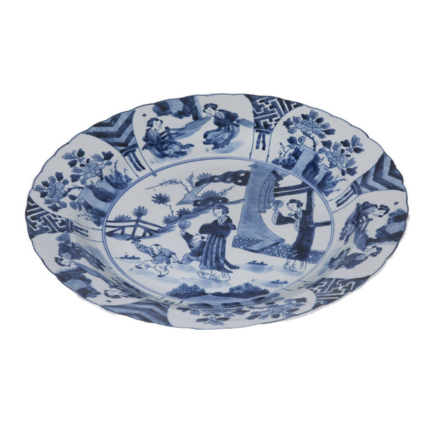 Blue and white Noble Lady Decorative Plate