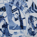 Blue and white Noble Lady Decorative Plate closeup