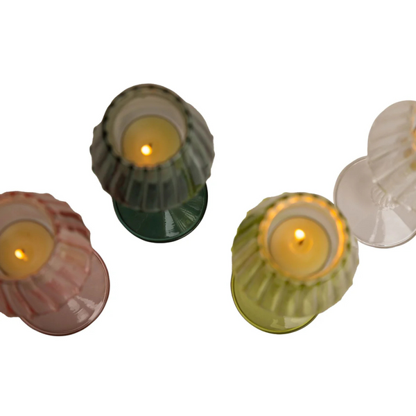 Boheme Glass Tealights illuminated