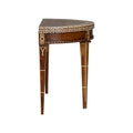 Bone Inlay Demilune Console Table - side view