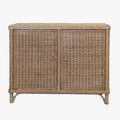 Braided Edge Wicker Cabinet