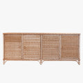 Braided Edge Wicker Credenza - Four Door
