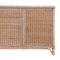Braided Edge Wicker Credenza texture closeup