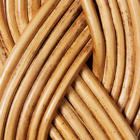 Braided Rattan Wall Mirror texture details