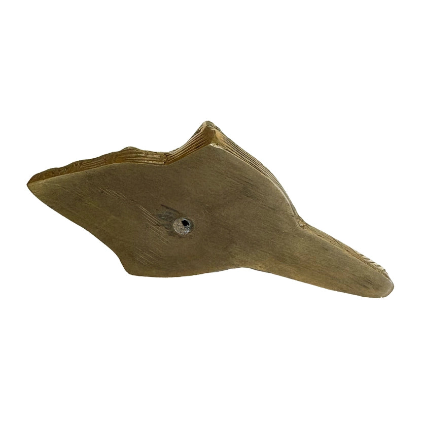 Brass Conch Shell Paper Weight bottom detail