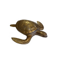Brass Sea Turtle Paper Weight side view
