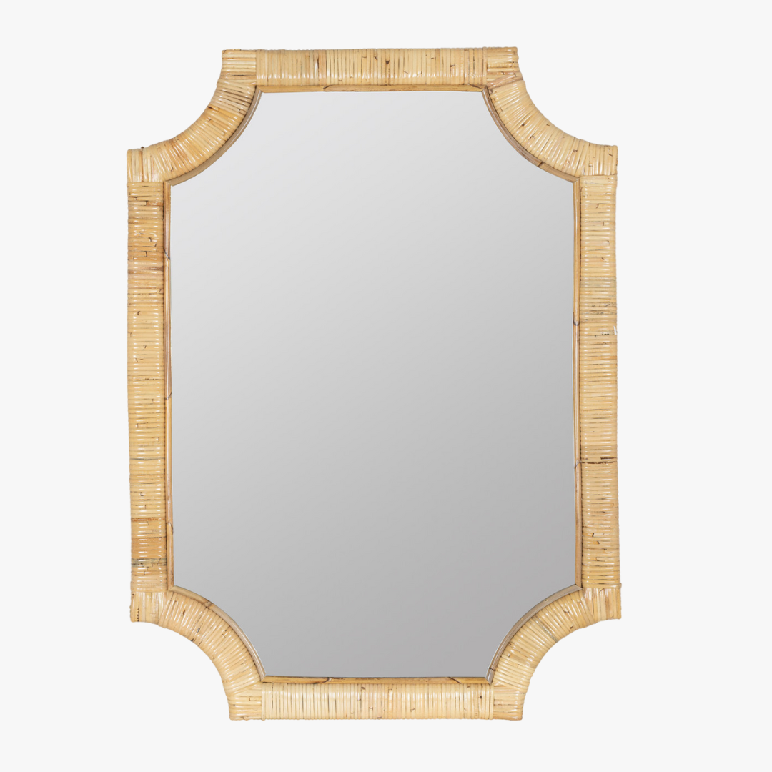 Brava Wrapped Rattan Mirror by Dear Keaton