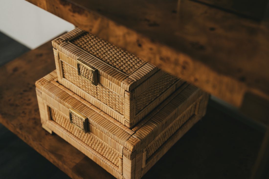 Bray Rattan Box - Rattan Decorative Storage Boxes - Dear Keaton