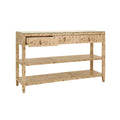 Brayden Burl Console Table with open drawer