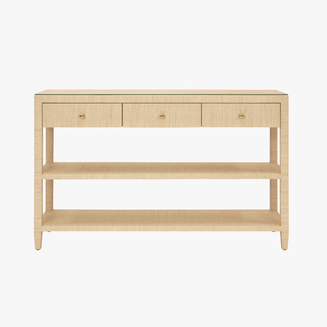 Brayden Natural Grasslcoth Console Table by Dear Keaton